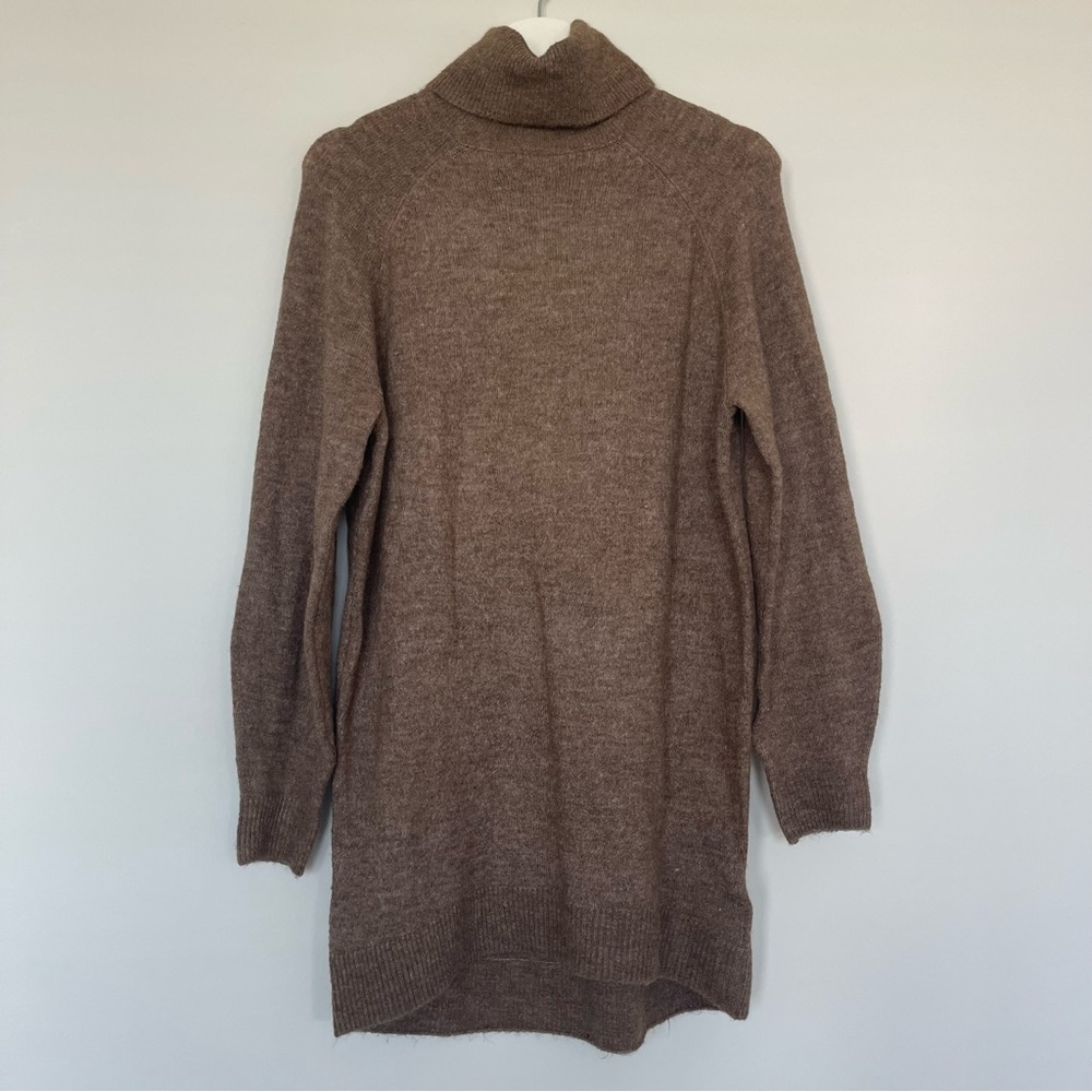 H&M Brown Long Sleeve Short Turtle Neck Sweater Dress in Size XSmall